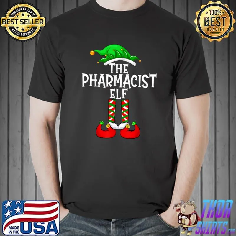 Official Pharmacist Elf Matching Family Group Christmas Party Pajama T-Shirt Unisex