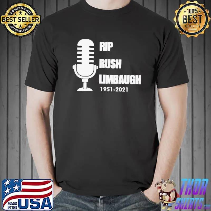 Official Premium Rip Rush Limbaugh 1951 2021 Thanks Shirt