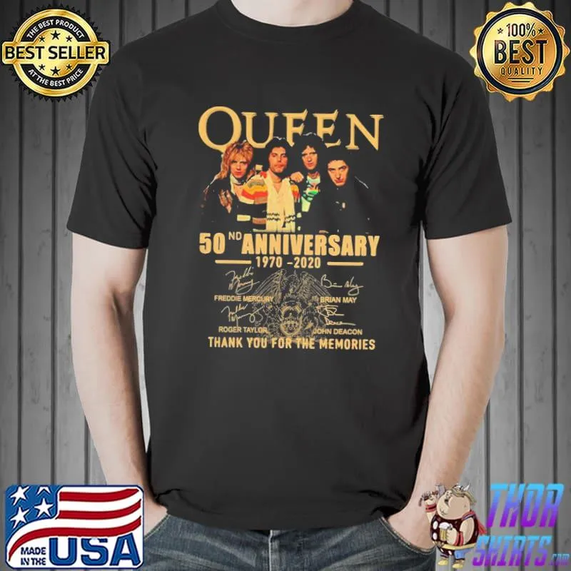 Official Queen 50nd Anniversary thank you for the memories s Unisex