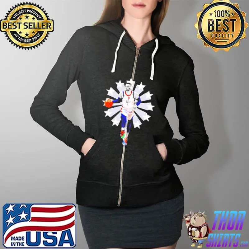 Official Russell Westbrook Washington Wizards Basketball Club Shirt Full Zip Hooded