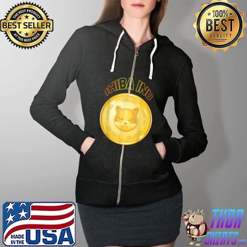 Official shiba Inu logo crypto token to the moon T-Shirt Full Zip Hooded