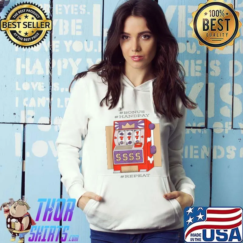 Official slot machine Lucky Casino bonus jackpot Gambler T-Shirt