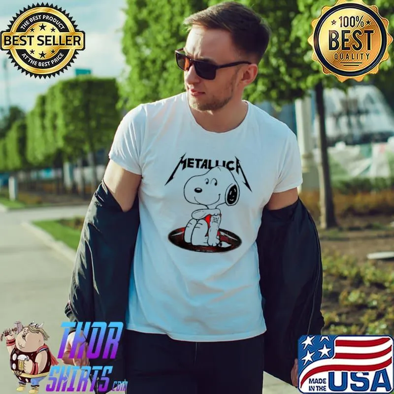 Official Snoopy Tattoo Metallica Shirt Unisex