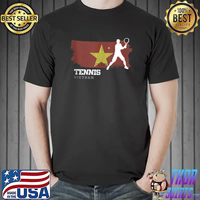 Official tennis Vietnam Flag Team Tennis Player Tennis T-Shirt Unisex