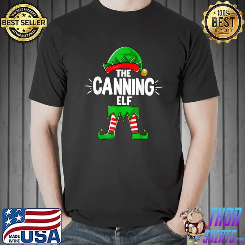 Official the Canning Elf Matching Family Xmas Pajama Canning Season T-Shirt Unisex