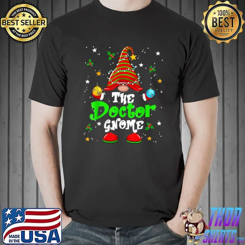 Official The Doctor Gnome Christmas Pajama Matching Family Group T-Shirt Unisex