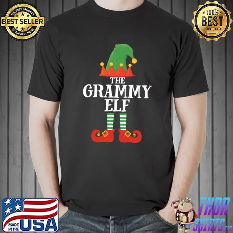 Official the Grammy ELF Matching Family Group Christmas Pajama T-Shirt Unisex