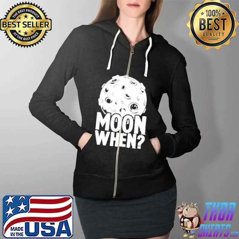 Official Think Crypto Moon When Vintage Shirt Full Zip Hooded