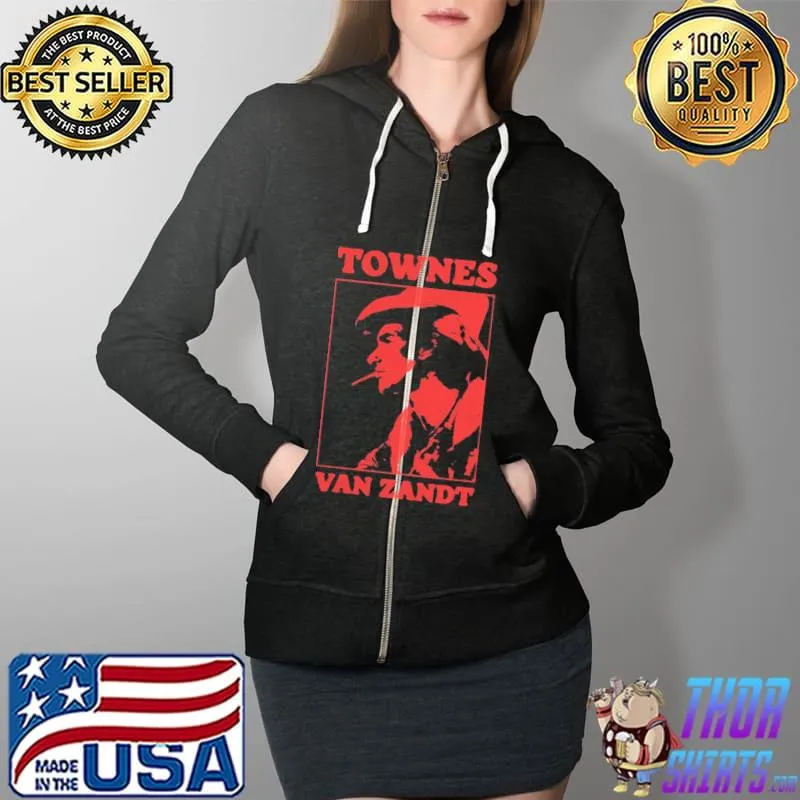 Official Townes Van Zandt Shirt Full Zip Hooded