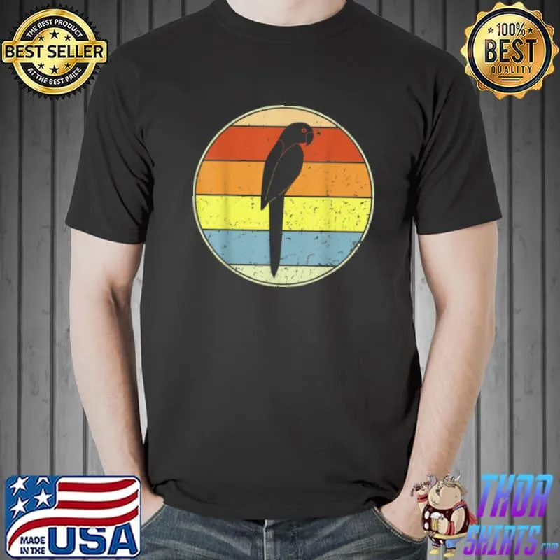 Official Vintage Parrot Retro Parrot Silhouette Bird Animal Lover 80s T Shirt
