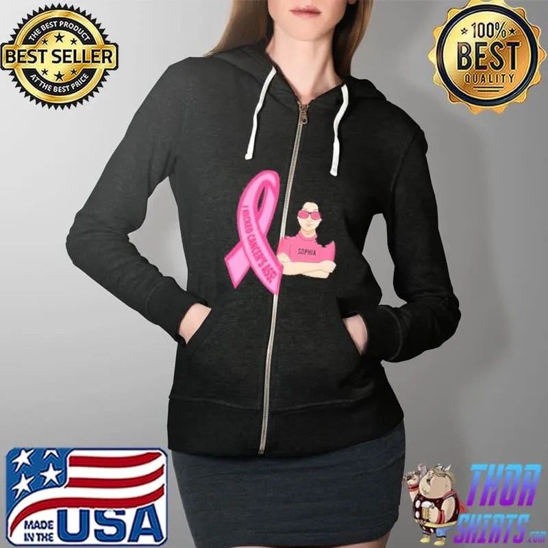 Official Woman Kicked Cancer's Ass And Man Helped Couple Shirt Full Zip Hooded