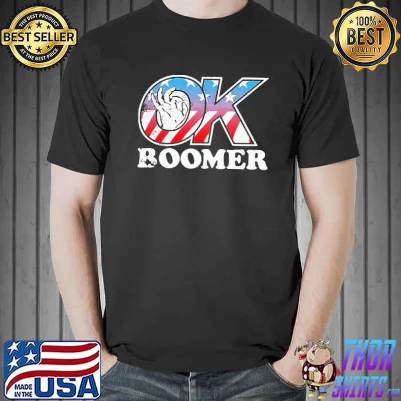 OK Boomer American Flag Shirt Unisex