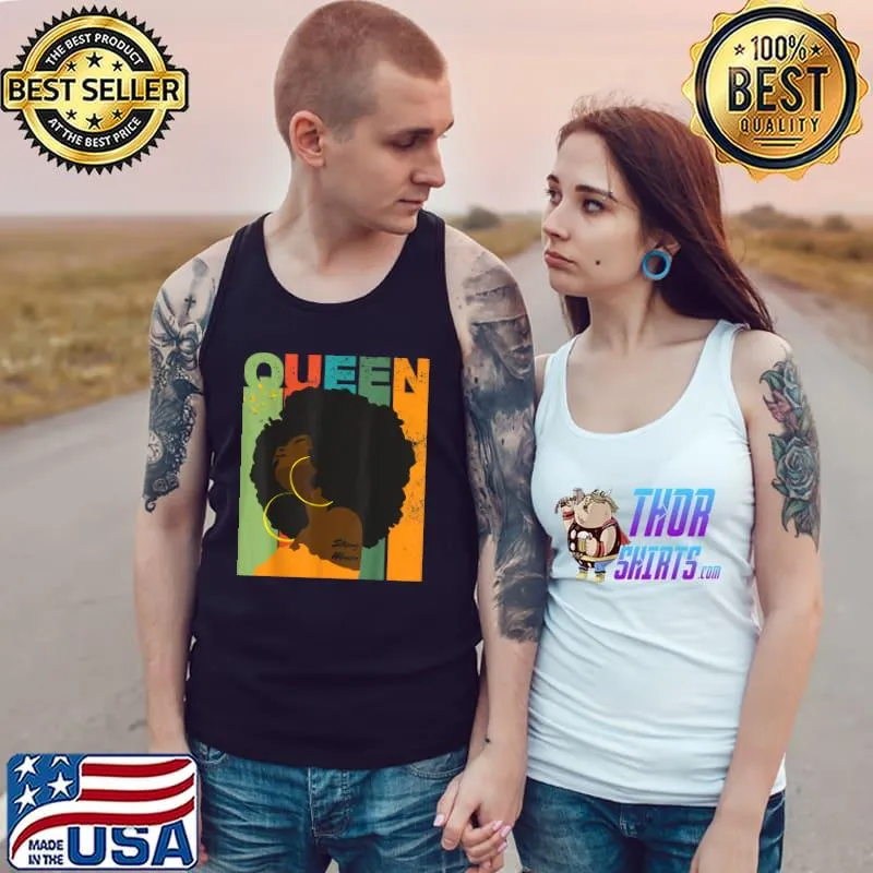 Original African American Black Queen Hair Words Black History Month T Shirt Tank Top