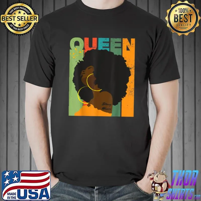 Original African American Black Queen Hair Words Black History Month T Shirt Unisex