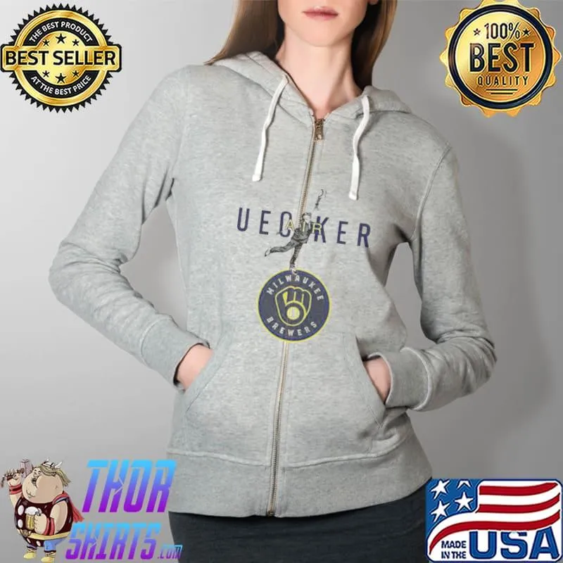 Original air Uecker Milwaukee Brewers Full Zip Hooded