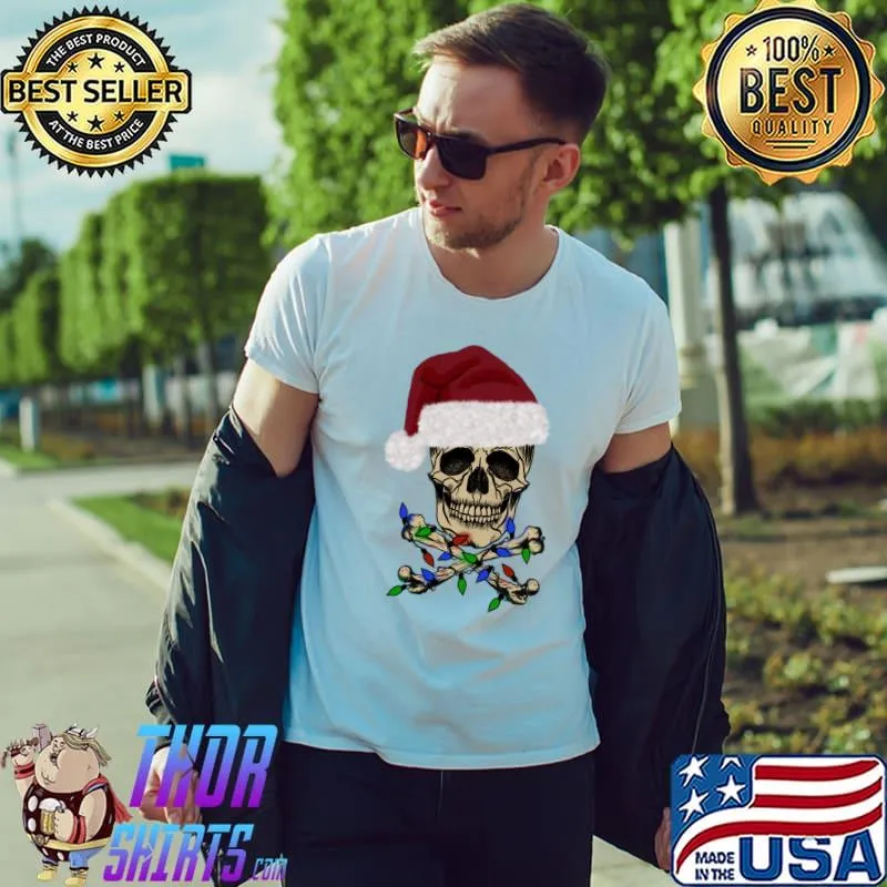 Original bah Humbug Skull Santa Hat Anti-Christmas funny T-s Unisex