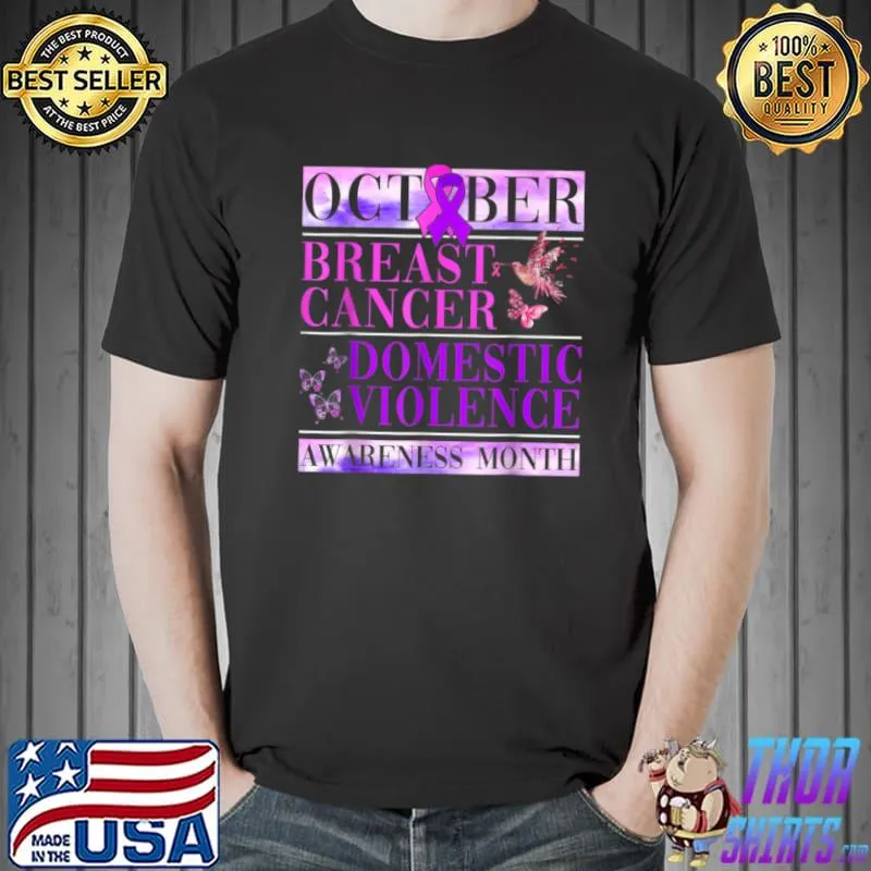 Original Breast Cancer Domestic Violence T Shirt Unisex