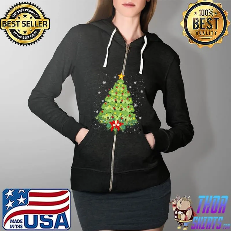 Original broccoli Lover Xmas Gift Broccoli Christmas Tree T Shirt Full Zip Hooded