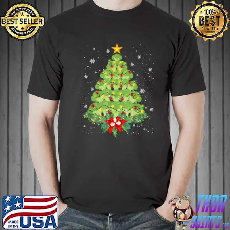 Original broccoli Lover Xmas Gift Broccoli Christmas Tree T Shirt Unisex
