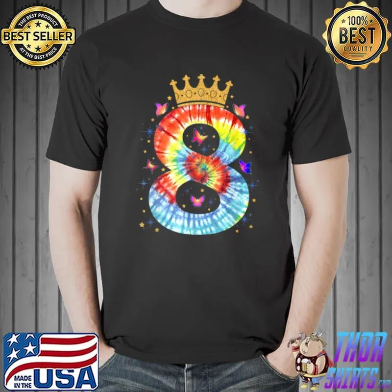 Original Colorful Tie Dye 8 Years Old Girls 8th Birthday 2013 T Shirt