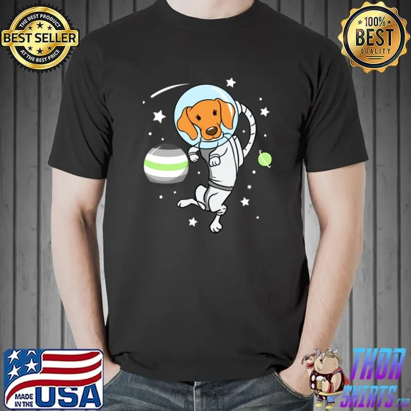 Original dog Astronaut Agender Pride T-Shirt Unisex