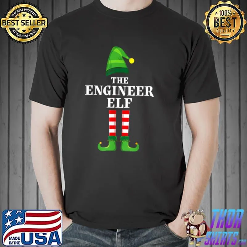 Original Engineer Elf Family Matching Group Christmas Party Pajama T Shirt Unisex