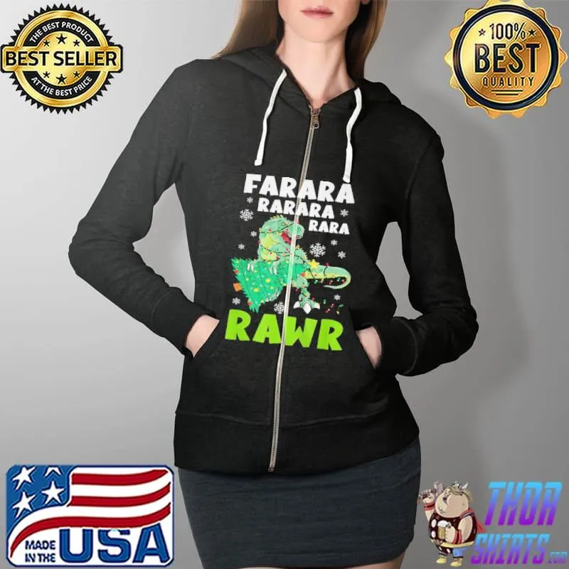 Original Fa ra ra rawr christmas day trex holiday season santa claus Full Zip Hooded