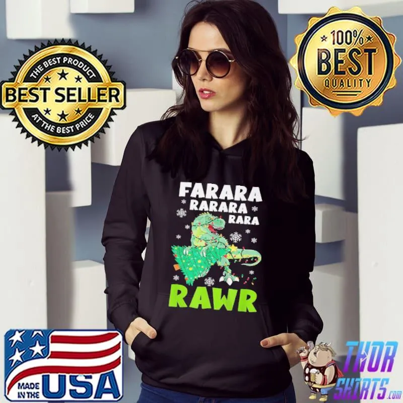Original Fa ra ra rawr christmas day trex holiday season santa claus shirt