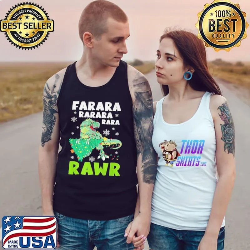 Original Fa ra ra rawr christmas day trex holiday season santa claus Tank Top