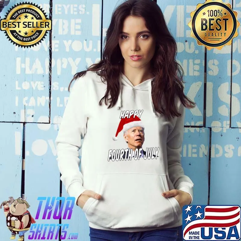 Original funny Anti Joe Biden Happy 4th of July Merry Christmas T-shirt