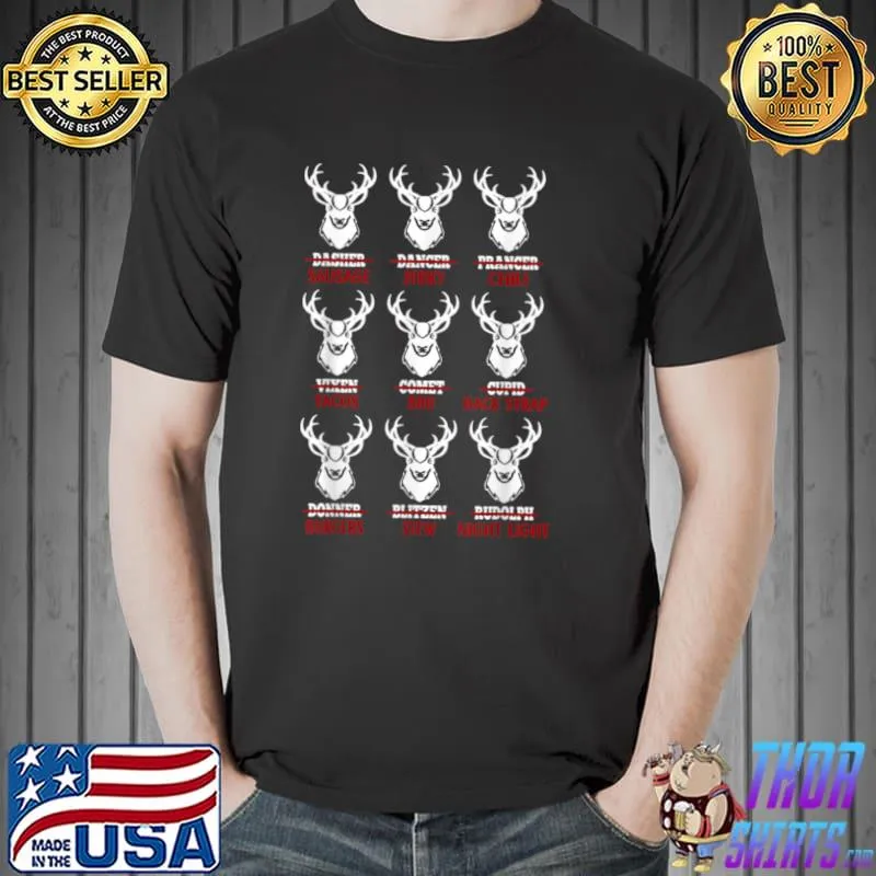 Original Funny Christmas Deer Bow Hunting Santa Men Women Hunter T Shirt