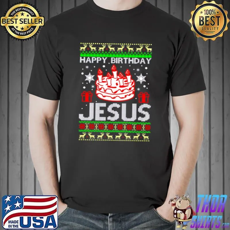 Original Happy Birthday Jesus Christmas Unisex