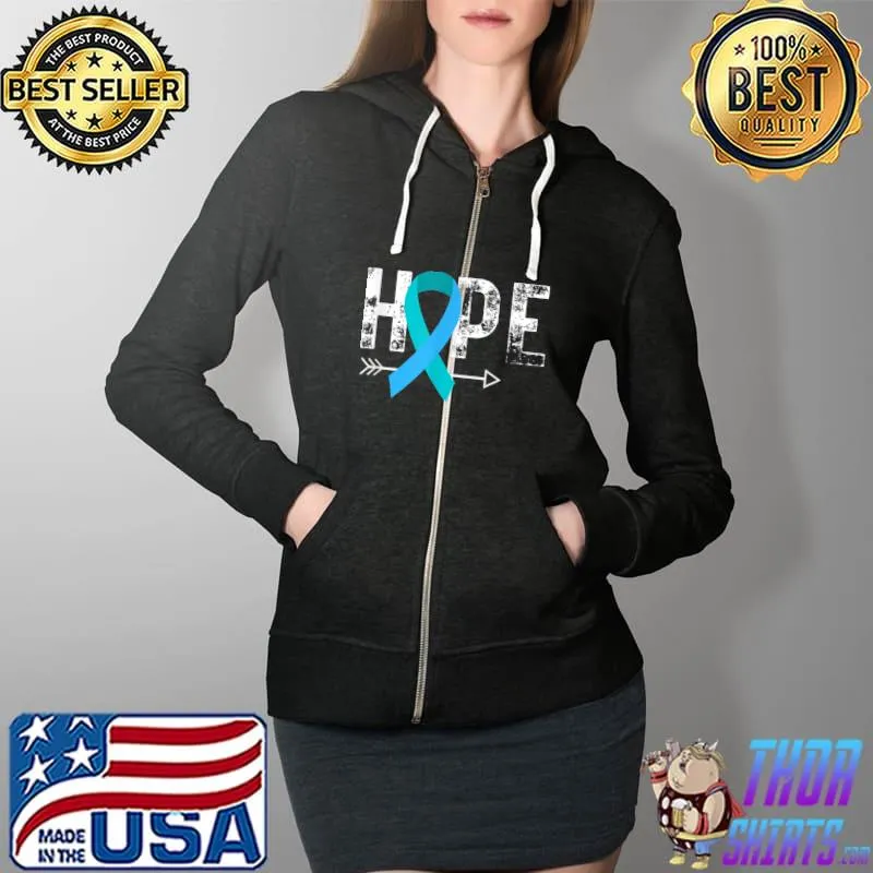Original hope Diabetes Blue Ribbon Tee November Diabetes Awareness T-Shirt Full Zip Hooded