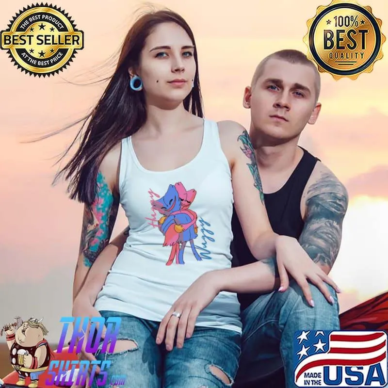 Original Huggy Wuggy Pink And Blue Unisex Sweat Tank Top
