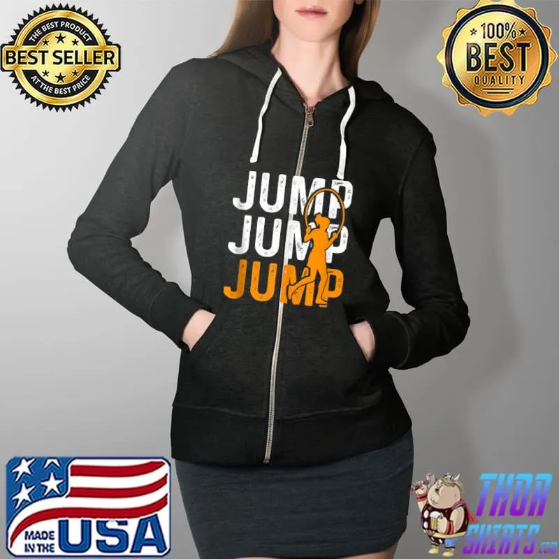 Original jump Rope Skipping Jumping Roping Workout T-Shirt Full Zip Hooded