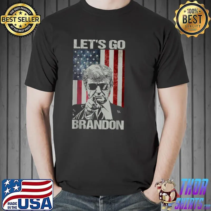 Original Let’s Go Brandon American Flag Impeach Biden T Shirt Unisex