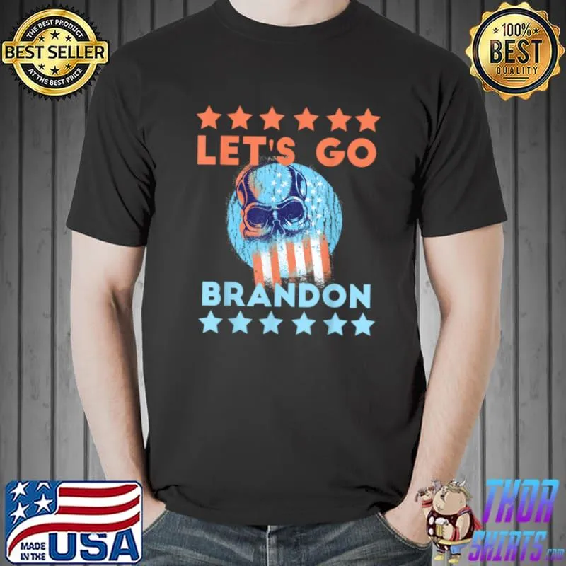 Original Let’s Go Brandon Biden Conservative Anti Liberal US Flag T Shirt Unisex