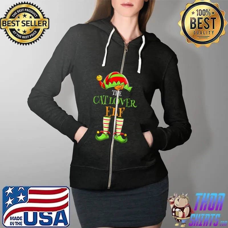 Original Matching Family Ugly I’m The Cat Lover Elf Christmas T Shirt Full Zip Hooded