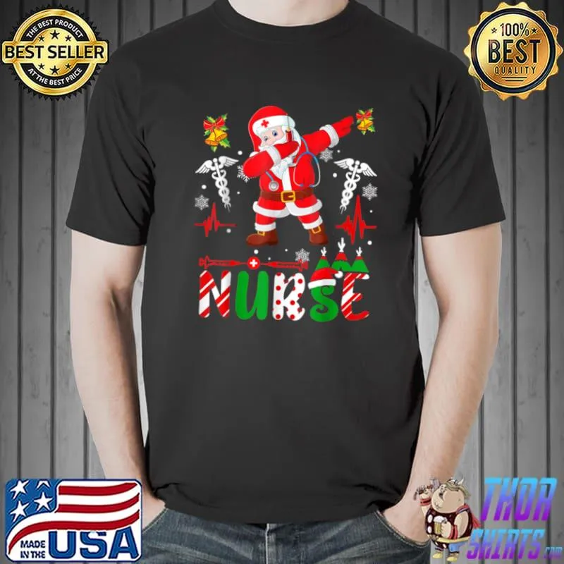 Original Merry Christmas Nurse Xmas Santa’s Favorite Nurse New year T Shirt Unisex