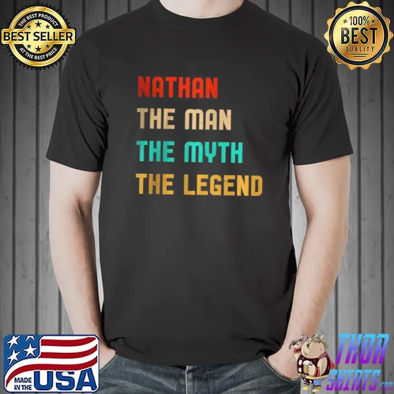 Original Nathan The Man The Myth The Legend Vintage T Shirt