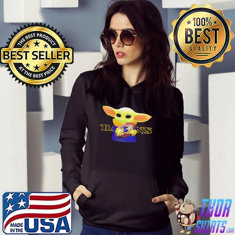 Original Official Baby Yoda Hug Baltimore Ravens Shirt