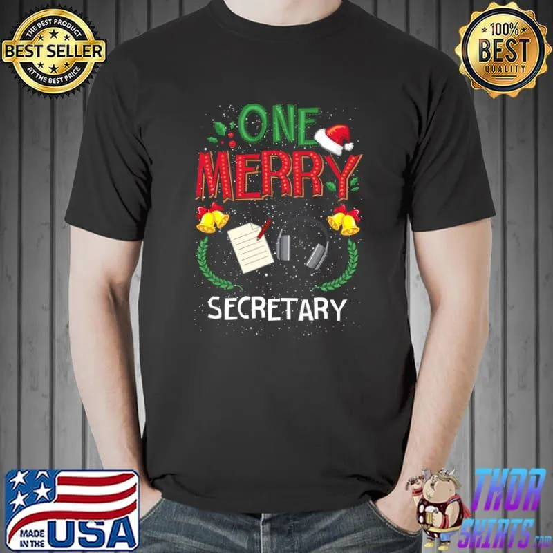 Original One Merry Secretary Office Ugly Christmas Sweater T- Unisex