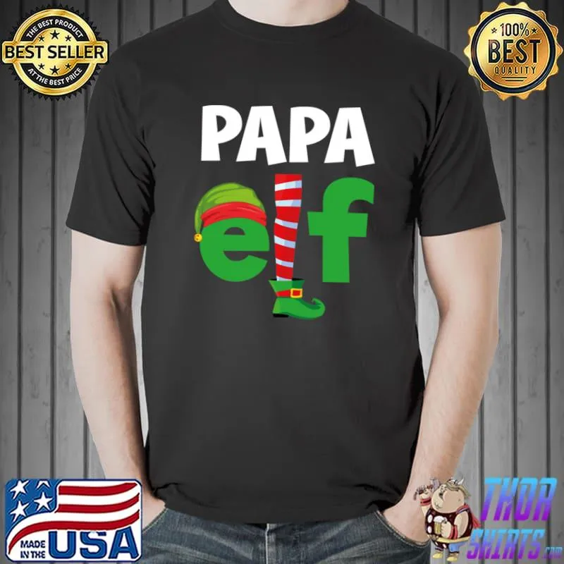 Original Papa Elf Funny Humor Family Christmas Pajamas T- Unisex