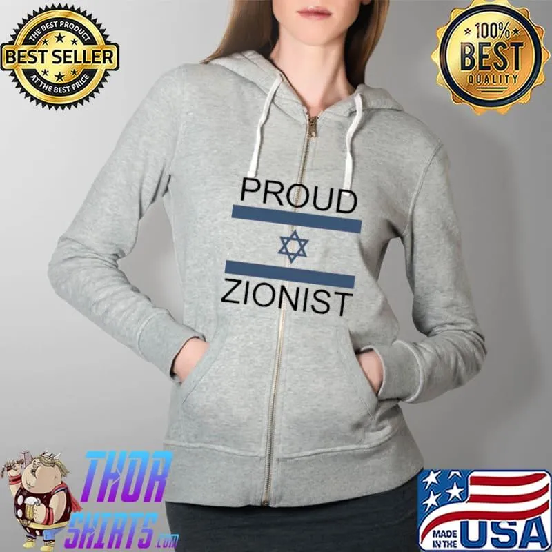 Original Proud Zionist Full Zip Hooded
