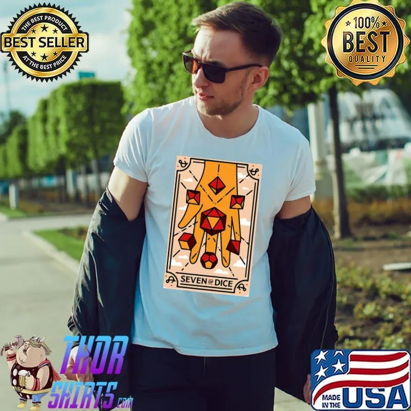 Original Tarot Seven Of Dice Vintage Shirt Unisex