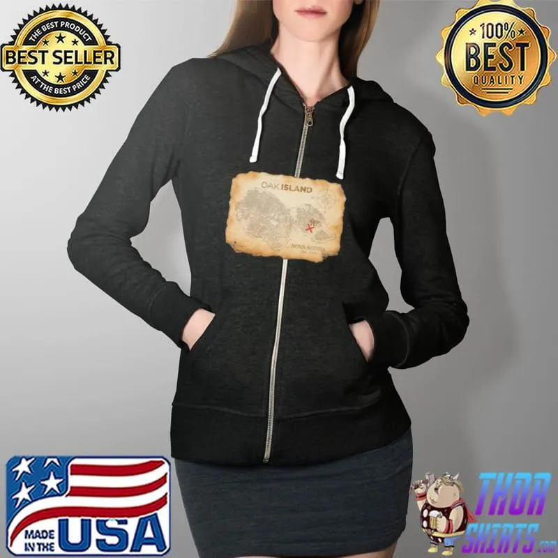 Original The Curse Of Oak Island Treasure Map Shirt Full Zip Hooded