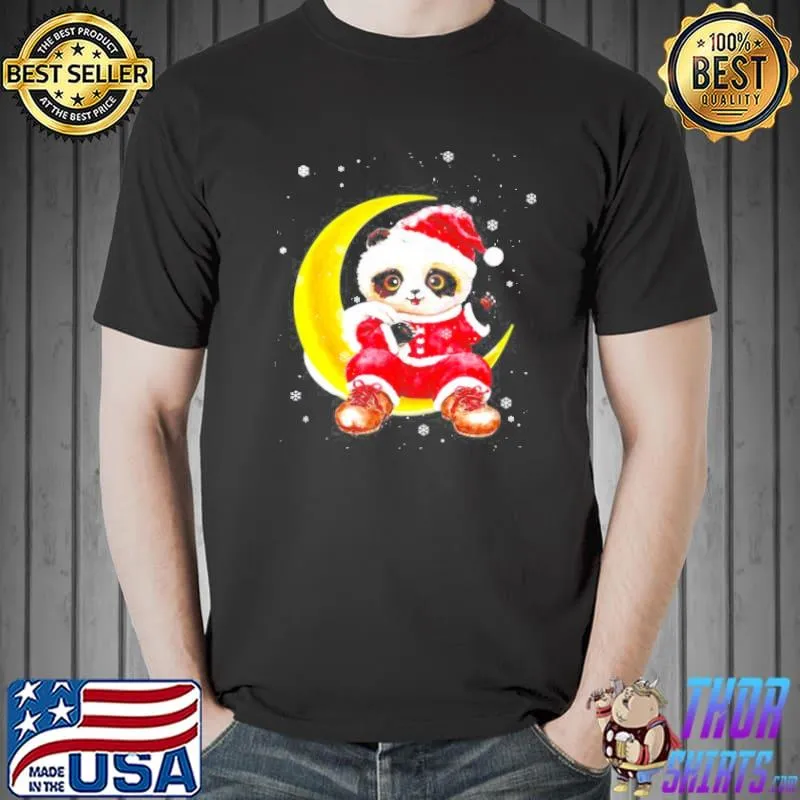 Panda cute santa christmas moon s Unisex