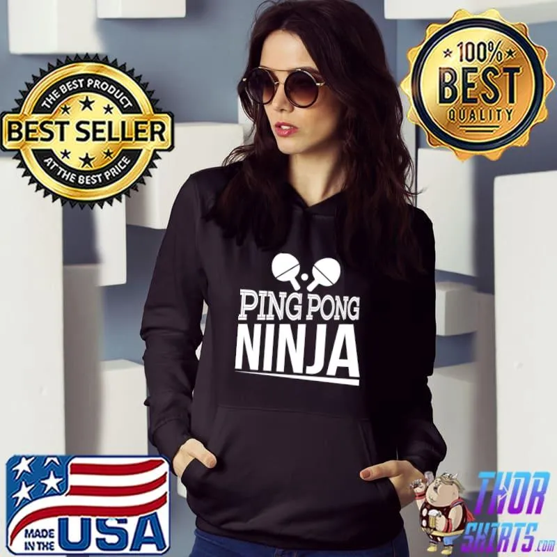 Ping Pong Ninja Design for a Table Tennis Player T-Shirt