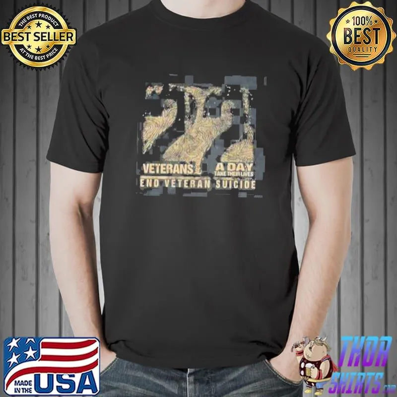 Premium 22 Veterans A Day Take Their Lives End Veteran Suicide Shirt Unisex