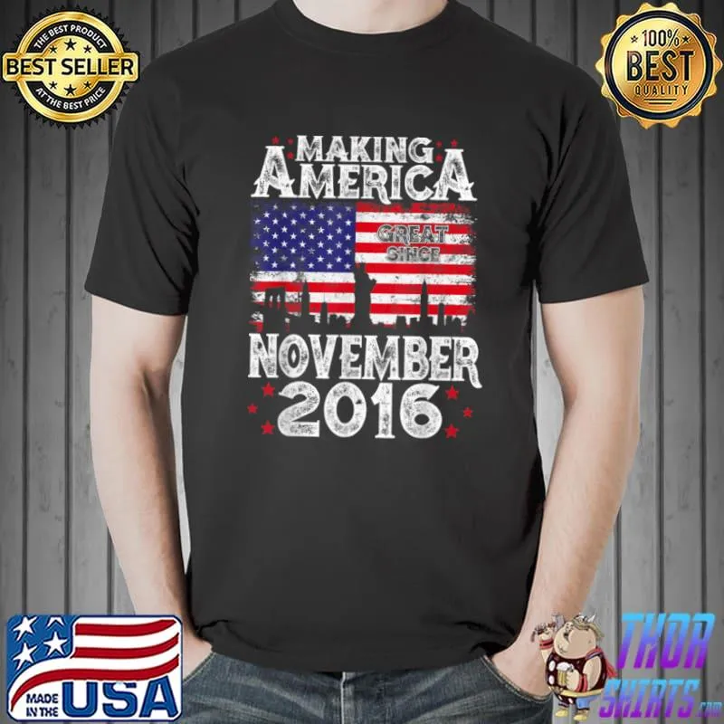Premium 5th Birthday Gift November 2016 American Flag 5 Years Old T Shirt Unisex
